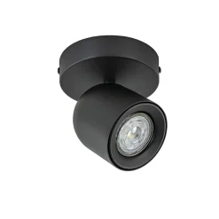 Straluma Mat zwarte opbouwspot 1-lichts verstelbaar> Plafondlampen|Opbouwspots