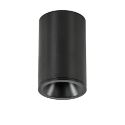 Straluma Mat zwarte opbouwspot rond IP54 badkamer/buiten><noscript><img width=