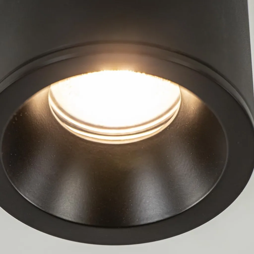 Straluma Mat zwarte opbouwspot rond IP54 badkamer/buiten> Buitenlampen|Opbouwspots