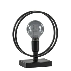 Straluma Mat zwarte tafellamp Rudra L&L> Light and Living|Woonkamerlampen