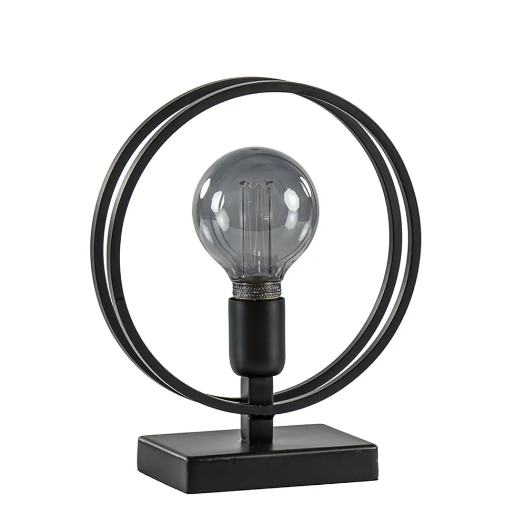 Straluma Mat zwarte tafellamp Rudra L&L> Light and Living|Woonkamerlampen