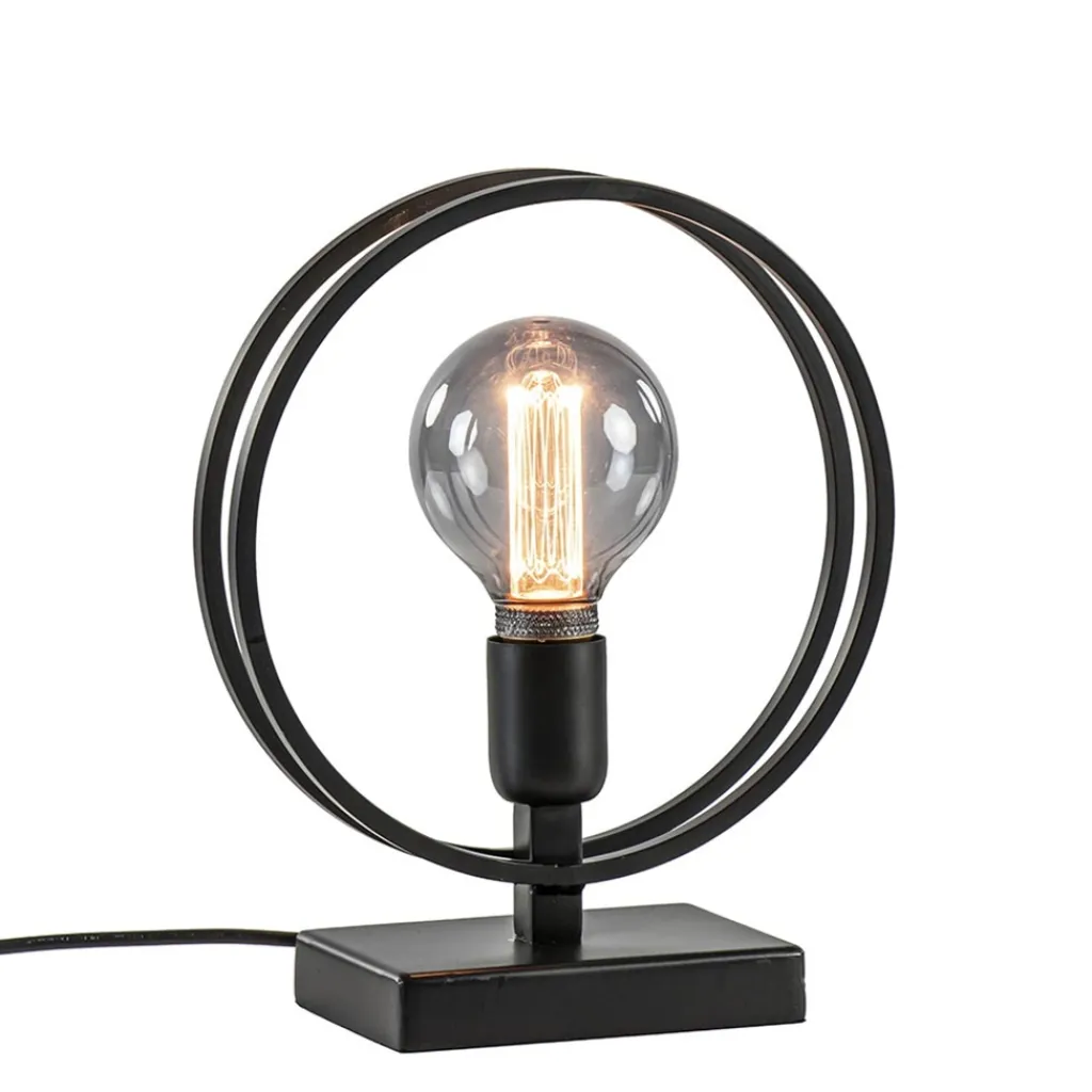 Straluma Mat zwarte tafellamp Rudra L&L> Light and Living|Woonkamerlampen