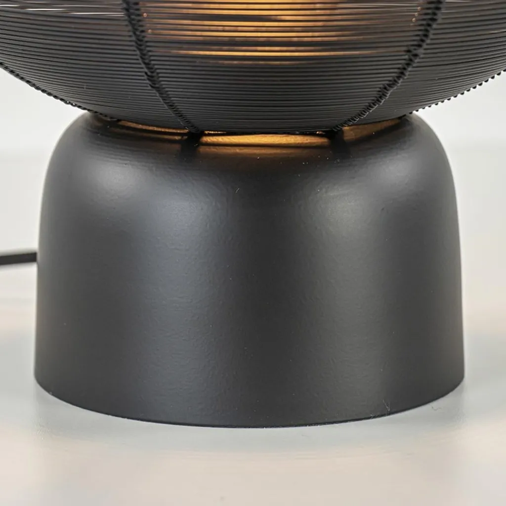 Straluma Mat zwarte tafellamp Suneko Light and Living> Tafellampen|Draadlampen