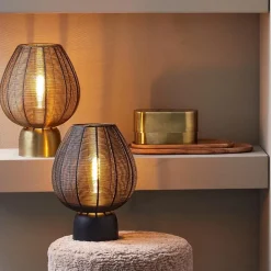 Straluma Mat zwarte tafellamp Suneko Light and Living><noscript><img width=