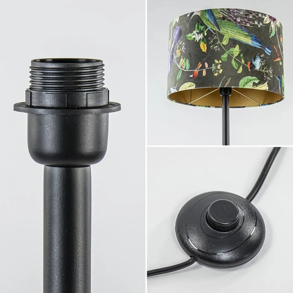 Straluma Mat zwarte vloerlamp Dennis Light & Living> Vloerlampen|Lampenvoeten