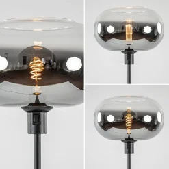 Straluma Mat zwarte vloerlamp met smoke glas gradient><noscript><img width=