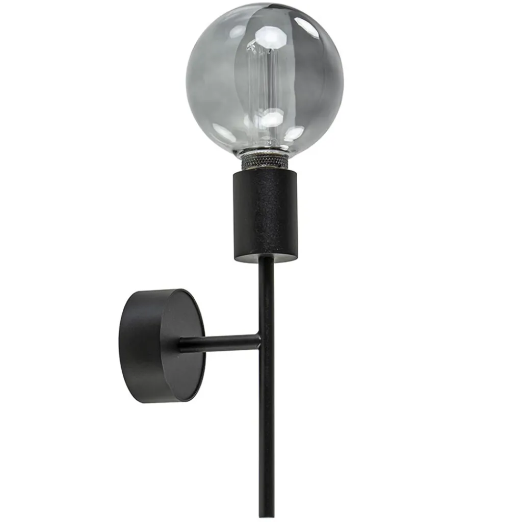 Straluma Mat zwarte wandlamp exclusief lichtbron> Wandlampen|Retro Verlichting