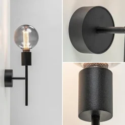 Straluma Mat zwarte wandlamp exclusief lichtbron><noscript><img width=