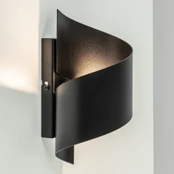 Straluma Mat zwarte wandlamp krul G9> Woonkamerlampen|Slaapkamerlampen