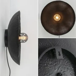 Straluma Mat zwarte wandlamp Neva inclusief snoer><noscript><img width=