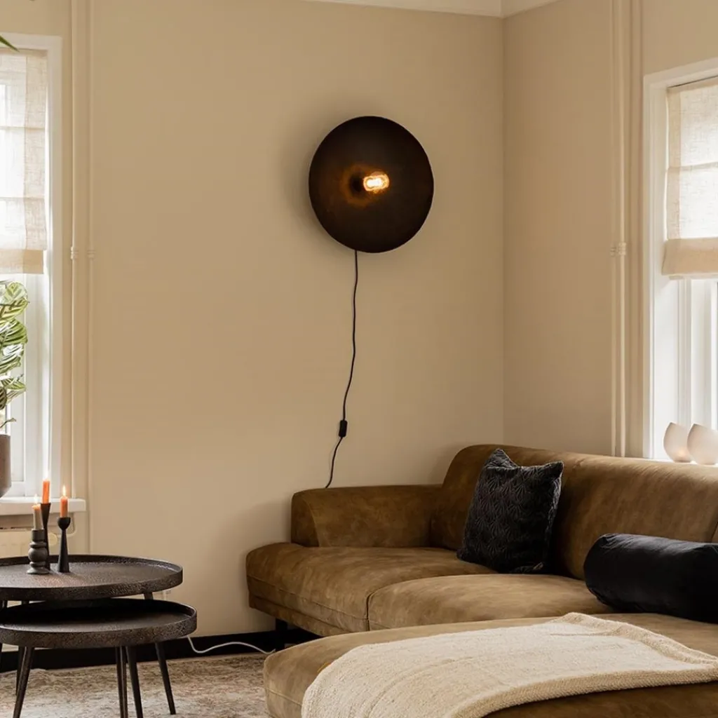 Straluma Mat zwarte wandlamp Neva inclusief snoer> Wandlampen|Light and Living