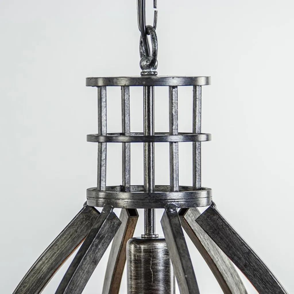 Straluma Metalen eettafel hanglamp 2-lichts kooi> Eettafellampen|Pendel Lampen