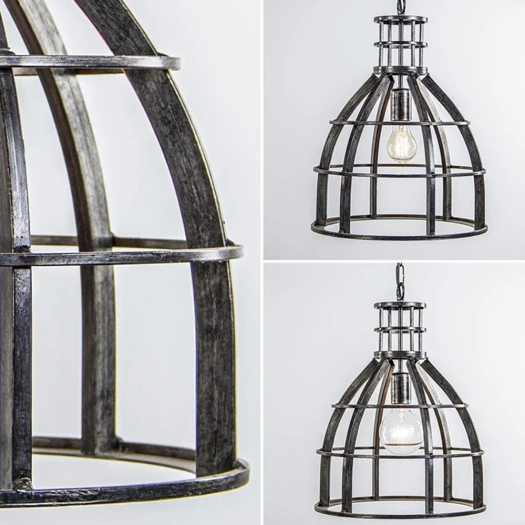 Straluma Metalen eettafel hanglamp 2-lichts kooi> Eettafellampen|Pendel Lampen