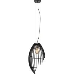 Straluma Metalen hanglamp mat zwart metaal> Eettafellampen|Eetkamerverlichting