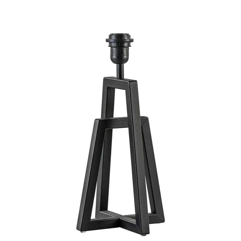 Straluma Metalen lampvoet mat zwart exclusief kap> Tafellampen|Lampenvoeten