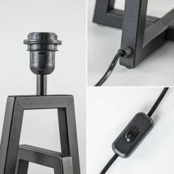 Straluma Metalen lampvoet mat zwart exclusief kap><noscript><img width=