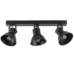 Straluma Metalen 3-lichts plafondlamp ELiano mat zwart> Light and Living|Keukenverlichting