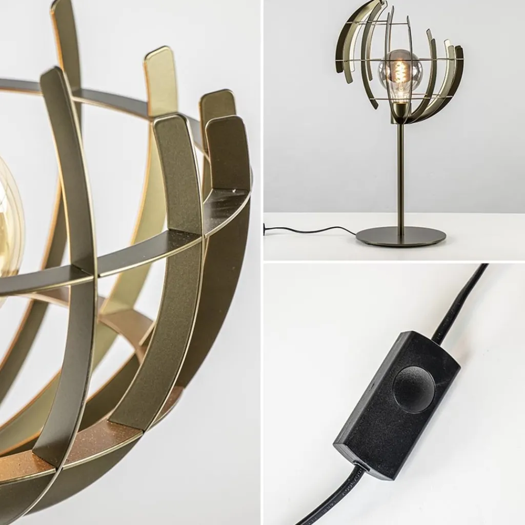 Straluma Metalen tafellamp Terra met oud messing afwerking> Tafellampen|Design Verlichting