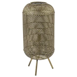 Straluma Metalen vloerlamp Oosterse lantaarn goud> Woonkamerlampen|Slaapkamerlampen