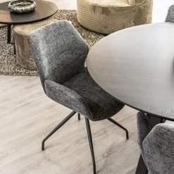 Straluma Moderne armstoel donker grijs draaibaar met return-system><noscript><img width=