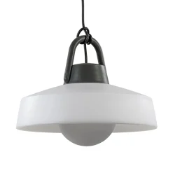 Straluma Moderne buitenlamp hang antraciet met wit IP65> Hanglampen|Buitenlampen