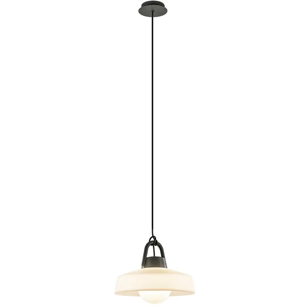 Straluma Moderne buitenlamp hang antraciet met wit IP65> Hanglampen|Buitenlampen