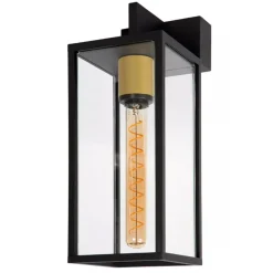 Straluma Moderne buitenlamp rechthoek zwart met goud IP54><noscript><img width=