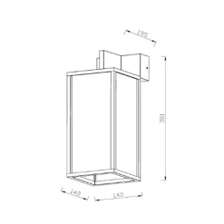 Straluma Moderne buitenlamp rechthoek zwart met goud IP54><noscript><img width=