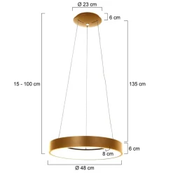 Straluma Moderne design LED hanglamp ring goud><noscript><img width=