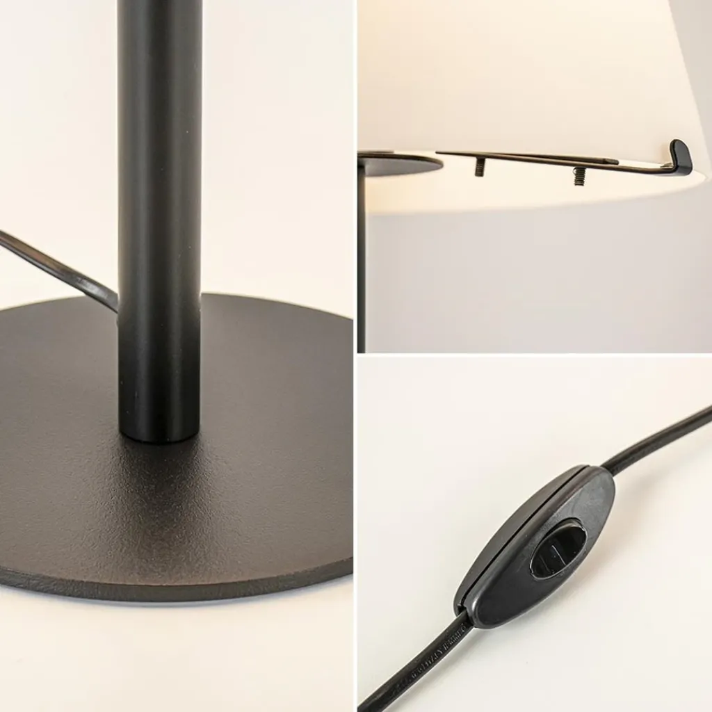 Straluma Moderne design tafellamp zwart met witte glazen kap> Tafellampen|Design Verlichting