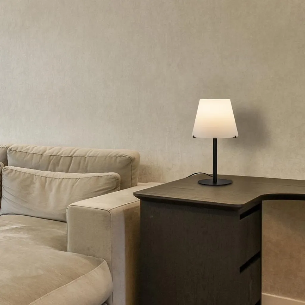 Straluma Moderne design tafellamp zwart met witte glazen kap> Tafellampen|Design Verlichting