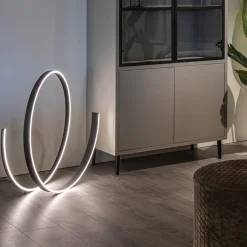 Straluma Moderne design vloerlamp LED dimbaar zwart><noscript><img width=