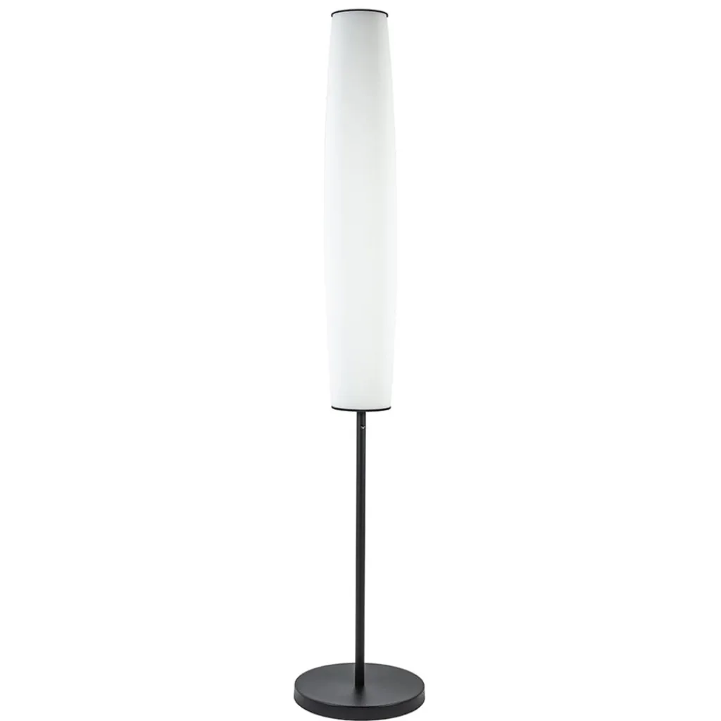 Straluma Moderne design vloerlamp zwart met opaal glas dim to warm> Vloerlampen|LED Vloerlampen