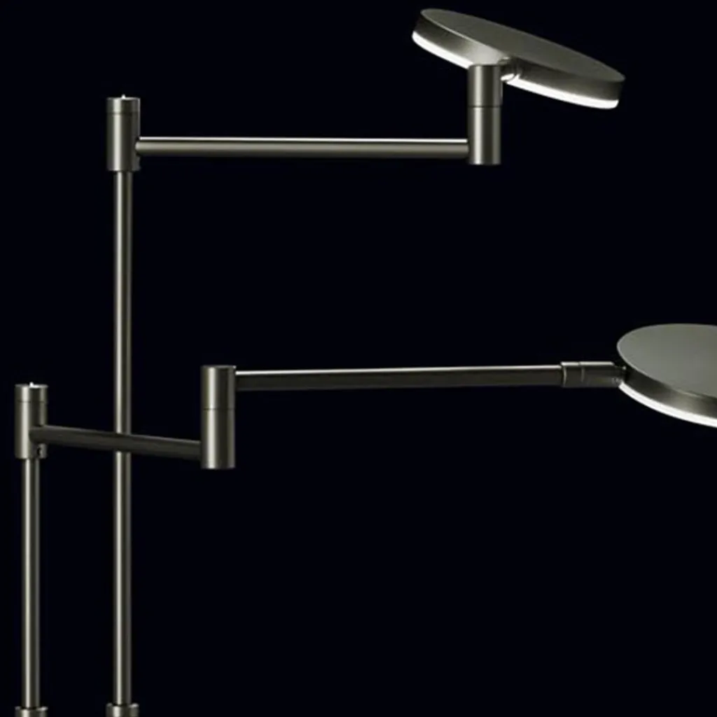 Straluma Moderne dubbele LED leeslamp antraciet> Vloerlampen|Leeslampen