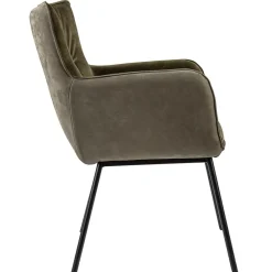 Straluma Moderne eetkamerstoel leder met stoffen zitting><noscript><img width=