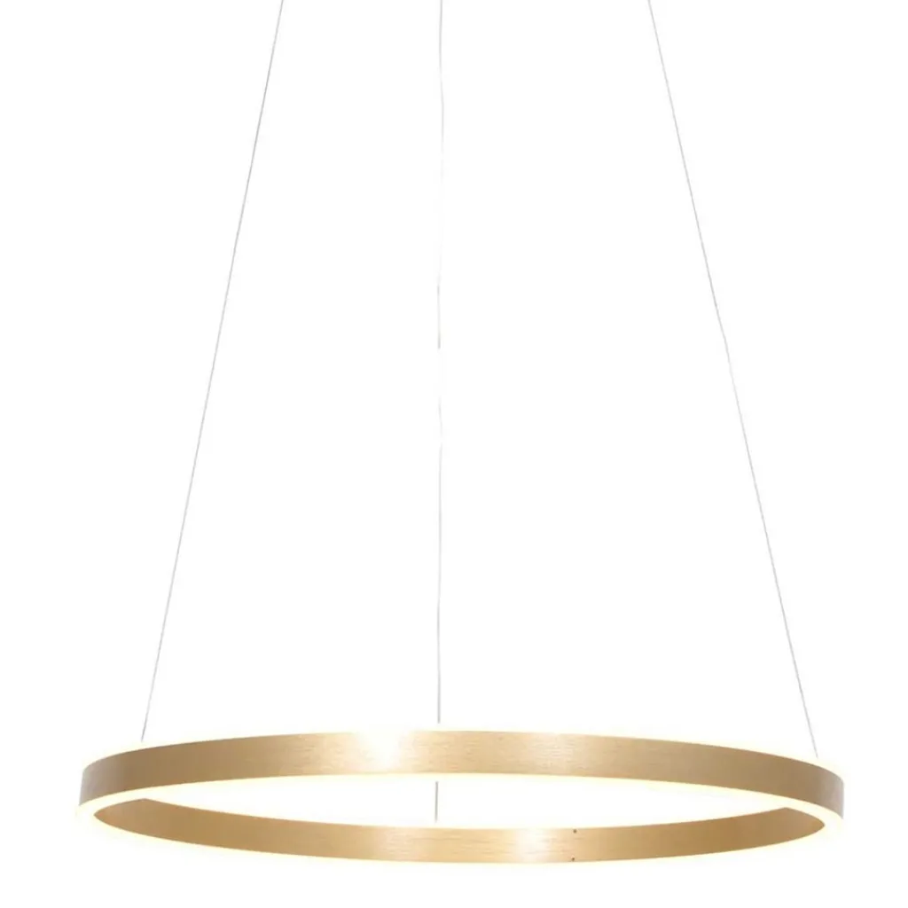 Straluma Moderne hanglamp ring goud met geïntegreerd LED> Hanglampen|Eettafellampen