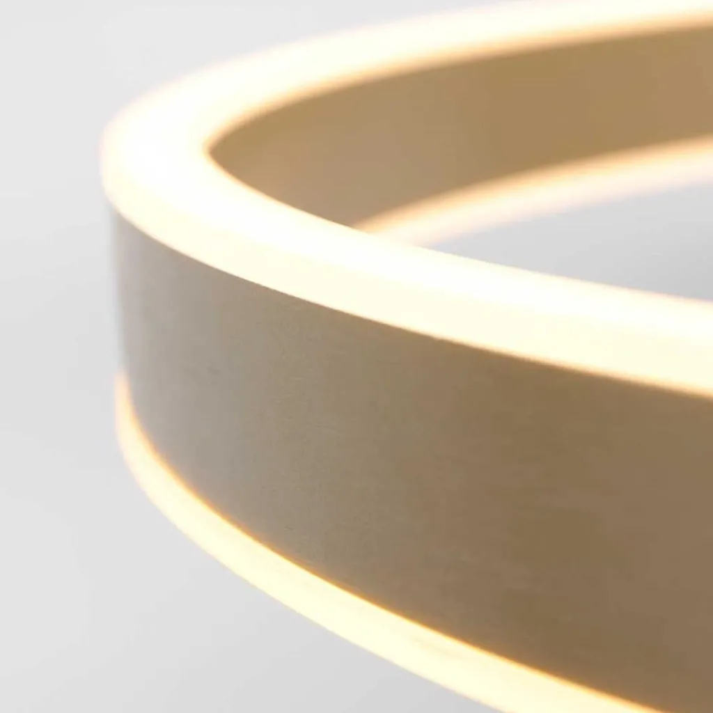 Straluma Moderne hanglamp ring goud met geïntegreerd LED> Hanglampen|Eettafellampen