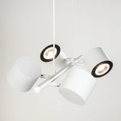 Straluma Moderne hanglamp wit met verstelbare LED spots><noscript><img width=