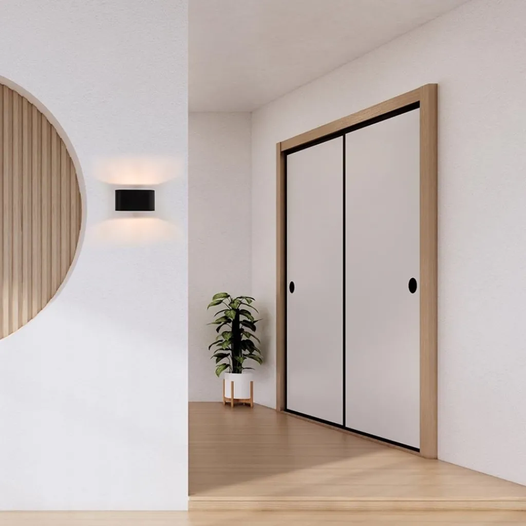 Straluma Moderne kleine wandlamp ovaal zwart> Slaapkamerlampen|Keukenverlichting