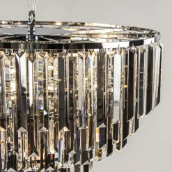 Straluma Moderne kroonluchter chroom met helder en smoke glas><noscript><img width=