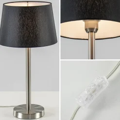 Straluma Moderne lampvoet Washington nikkel excl. kap><noscript><img width=