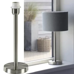 Straluma Moderne lampvoet Washington nikkel excl. kap><noscript><img width=