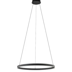 Straluma Moderne LED hanglamp zwarte ring 80 cm> Hanglampen|Eettafellampen