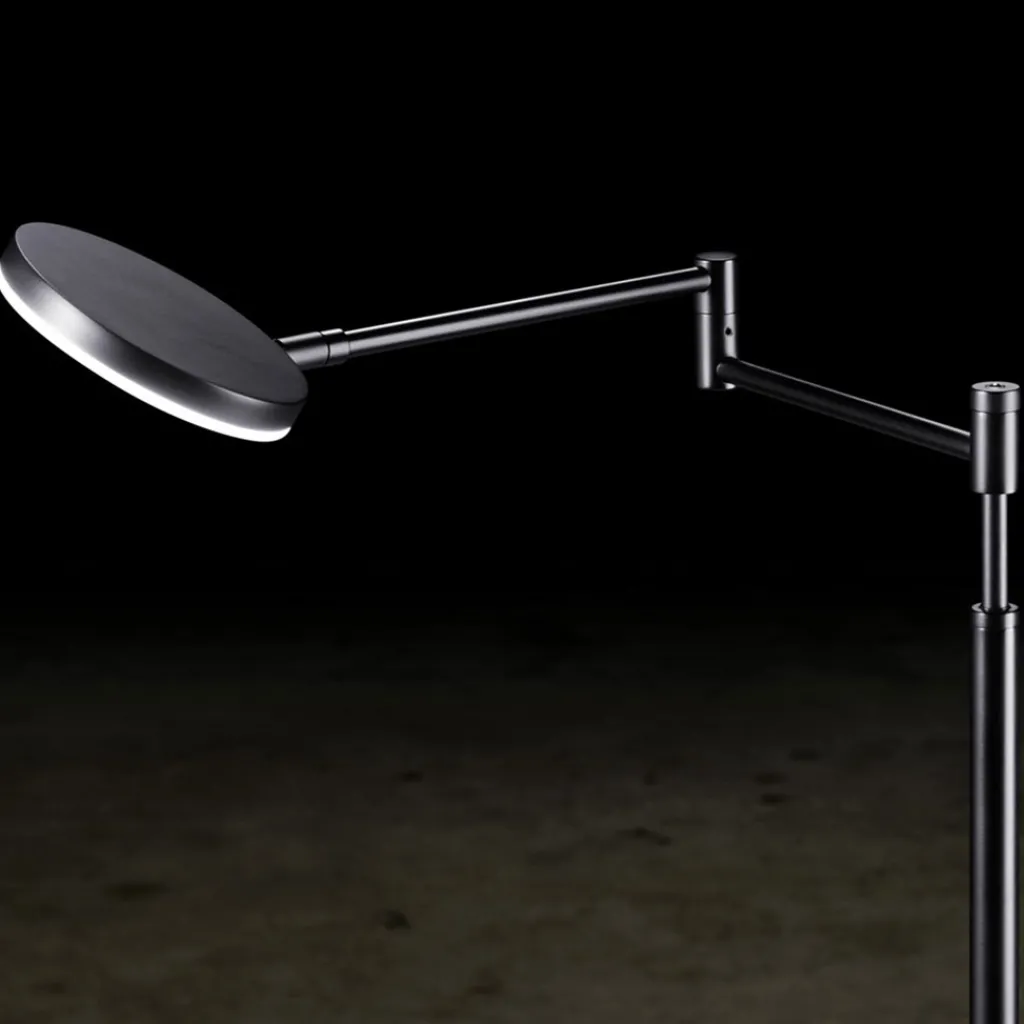 Straluma Moderne LED leeslamp vloerlamp zwart dimbaar> Vloerlampen|Leeslampen
