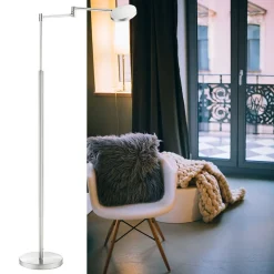 Straluma Moderne LED leeslamp vloerlamp aluminium mat><noscript><img width=