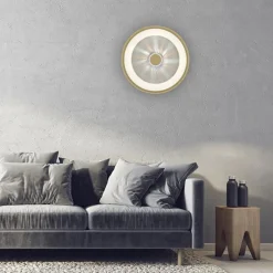 Straluma Moderne LED plafondlamp mat goud met remote dimbaar><noscript><img width=