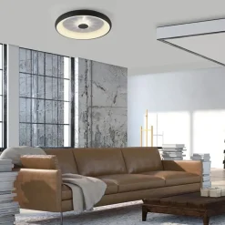 Straluma Moderne LED plafondlamp met kristaleffect zwart><noscript><img width=