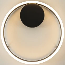 Straluma Moderne LED plafond/wandlamp ring zwart><noscript><img width=