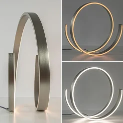 Straluma Moderne LED tafellamp nikkel met dim to warm functie><noscript><img width=