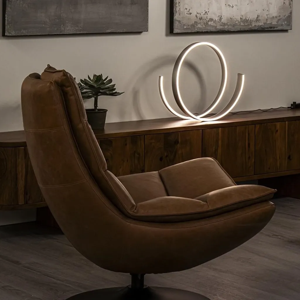 Straluma Moderne LED tafellamp nikkel met dim to warm functie> Tafellampen|LED Tafellampen